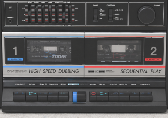 Tape-to-tape dubbing deck