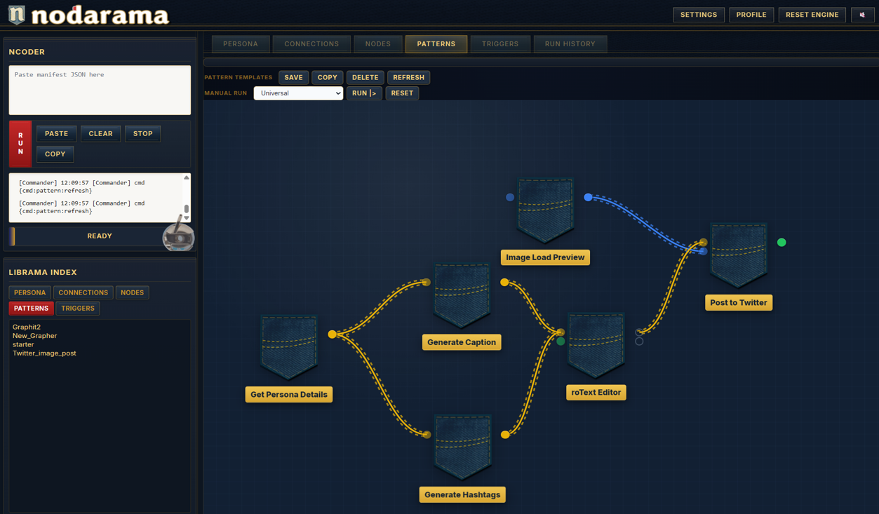 Atelier node and persona builder